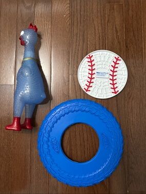 Pet toy bundle- Nerf Bright Blue Tire Ring Dog Toy